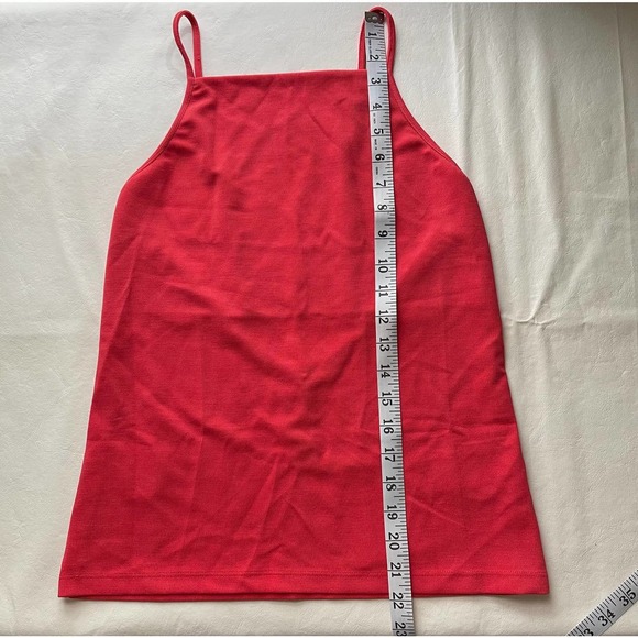 REISS Effie Ribbed Tank Top in Coral Size M - Picture 9 of 9